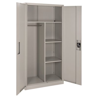 WARDROBE CLOD HM5961.11 METALLIC 2-LEAF LIGHT GREY 90Χ40Χ180Hcm.