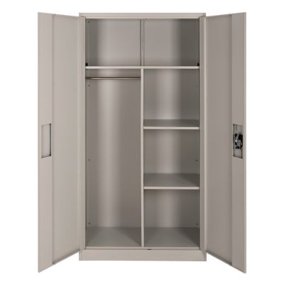 WARDROBE CLOD HM5961.11 METALLIC 2-LEAF LIGHT GREY 90Χ40Χ180Hcm.