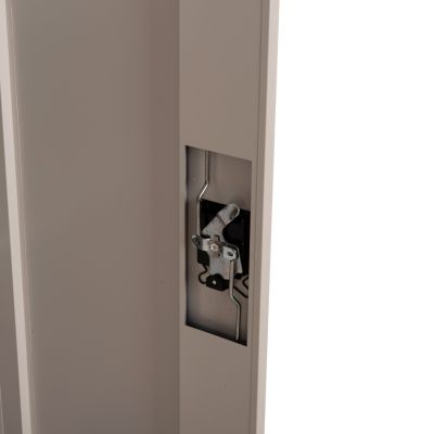 WARDROBE CLOD HM5961.11 METALLIC 2-LEAF LIGHT GREY 90Χ40Χ180Hcm.