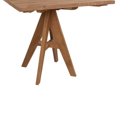 OUTDOOR DINING TABLE LEO HM9622 SQUARE TEAK WOOD 80x80x75Hcm.