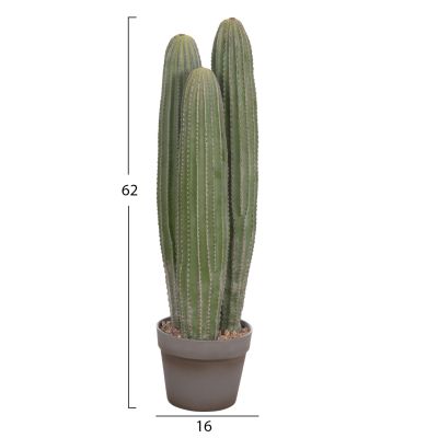 DECORATIVE SYNTHETIC PLANT IN POT HM4743 CACTUS Φ16x62Hcm.
