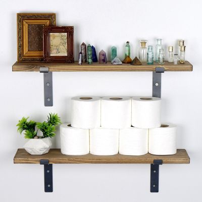 WALL SHELF IN WALNUT COLOR HM8997.01 60x14x16 cm.