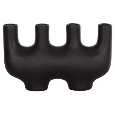CERAMIC TABLE DECOR MANI HM4641.02 MATTE BLACK 21x6x13Hcm.