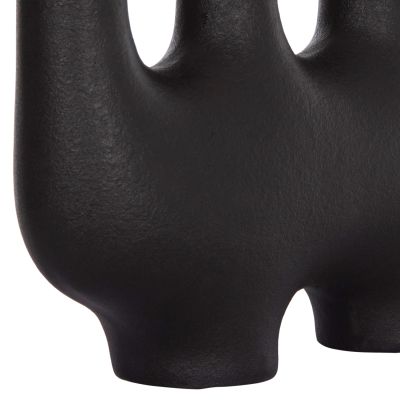 CERAMIC TABLE DECOR MANI HM4641.02 MATTE BLACK 21x6x13Hcm.
