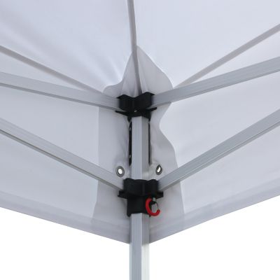 GAZEBO HEAVY DUTY WITH 3 SIDEWALL SHADES CRESSEN HM21097.01 FOLDABLE-ALUMINUM SILVER FRAME-WHITE 3x3x3,4Hm