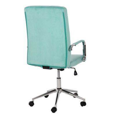 OFFICE CHAIR JOSEF HM1181.08 MINT VELVET-INOX BASE 58x61x105-113Hcm.