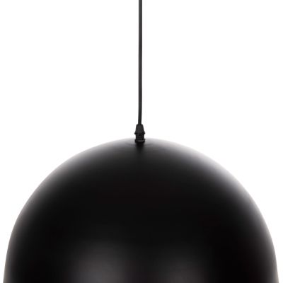 CEILING PENDANT LAMP HM4078 BLACK METAL ROUND CAP Φ40x125Hcm.