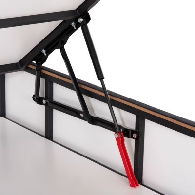 DOUBLE BED IRIDA WITH MATTRESS & STORAGE SPACE HM21166 GREY VELVET--FOR 160x200cm.