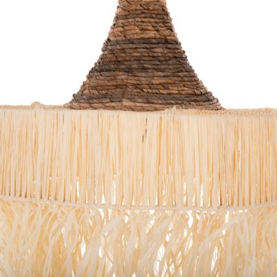 CEILING PENDANT LUMINAIRE SET HM11922 ROPE AND DRIED PALM LEAF FIBERS Φ51Χ155+H cm.