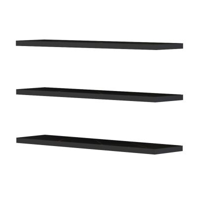 WALL SHELVES CASSIUS HM8966.13 MELAMINE IN BLACK MARBLE 60x14,5 cm.