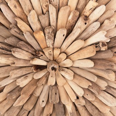 WALL DECORATION ROUND CHIIKI HM4297 DRIFTWOOD IN NATURAL Φ40 cm.