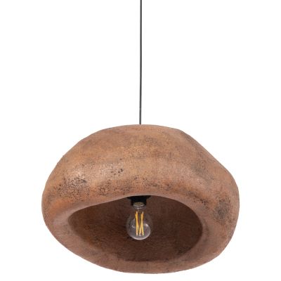 CEILING PENDANT LAMP STONE-LOOK STONER (M) HM4418 DARK BEIGE 56x31x31Hcm.