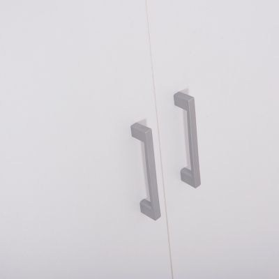 WARDROBE 3-LEAF WITH SHELVES FUENTO HM2482.02 MELAMINE IN WHITE 120-116x40x123.5Hcm