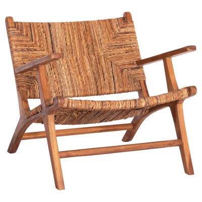 ARMCHAIR TONDO HM9914 TEAK WOOD & BANANA ROPE MATTING IN NATURAL COLOR 69x74x68Hcm.