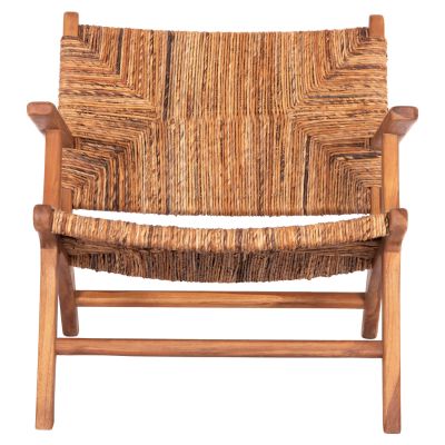 ARMCHAIR TONDO HM9914 TEAK WOOD & BANANA ROPE MATTING IN NATURAL COLOR 69x74x68Hcm.