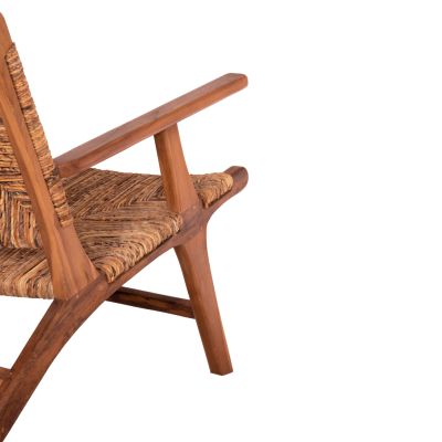 ARMCHAIR TONDO HM9914 TEAK WOOD & BANANA ROPE MATTING IN NATURAL COLOR 69x74x68Hcm.