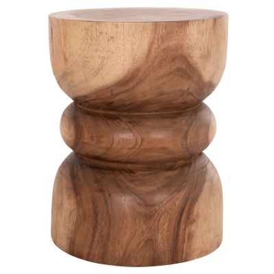 ROUND SIDE STOOL/TABLE BELLO HM9900.11 SOLID SUAR WOOD--NATURAL COLOR Φ35x46Hcm.