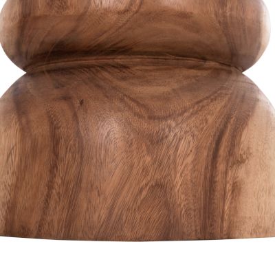 ROUND SIDE STOOL/TABLE BELLO HM9900.11 SOLID SUAR WOOD--NATURAL COLOR Φ35x46Hcm.