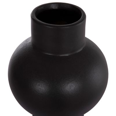 CERAMIC TABLE DECOR SCEPTER HM4604.02 MATTE BLACK Φ17.5x40Hcm.
