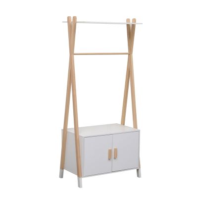 KIDS' HANGER WITH CABINET PASCHAL HM2495.03 MELAMINE-PINE WOOD 76x44x170Hcm.