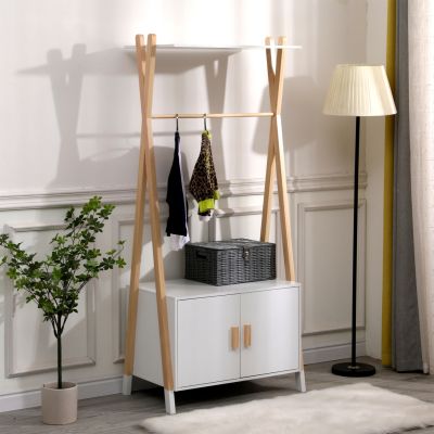 KIDS' HANGER WITH CABINET PASCHAL HM2495.03 MELAMINE-PINE WOOD 76x44x170Hcm.