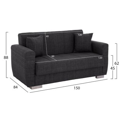 Sofa-bed set of 2-seater and 3-seater, HM11747.03