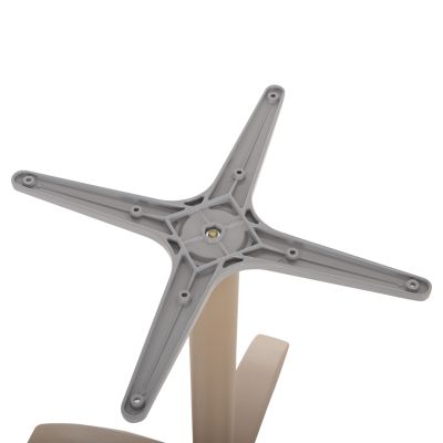 ALUMINUM TABLE BASE HM460.25 CAPPUCCINO MATTE 66x66x72Hcm. CROSS 48x48cm.