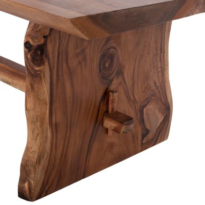 ТРАПЕЗНА МАСА ULYSES HM9759 СУАР МАСИВ В ЕСТЕСТВЕН ЦВЯТ 300x100x78Hcm.