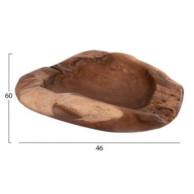 TABLE DECOR BOWL NOKI HM18297 TEAK WOOD--NATURAL COLOR 60x46x15Hcm.