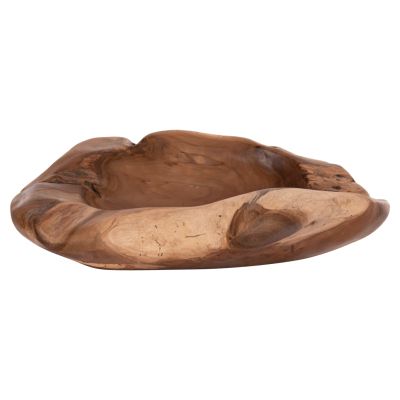 TABLE DECOR BOWL NOKI HM18297 TEAK WOOD--NATURAL COLOR 60x46x15Hcm.