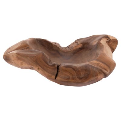 TABLE DECOR BOWL NOKI HM18297 TEAK WOOD--NATURAL COLOR 60x46x15Hcm.