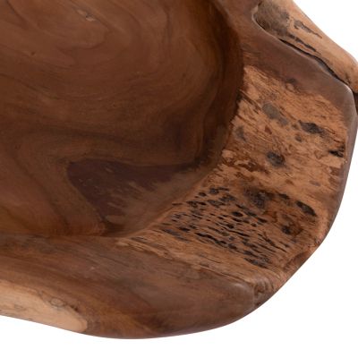 TABLE DECOR BOWL NOKI HM18297 TEAK WOOD--NATURAL COLOR 60x46x15Hcm.