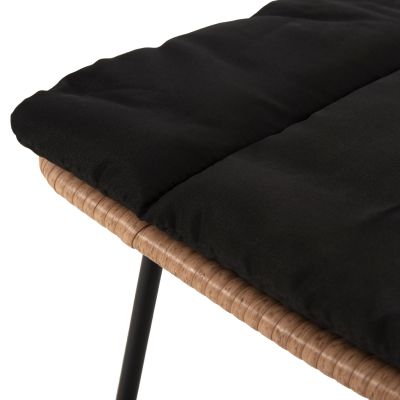 OUTDOOR CHAIR ALLEGRA HM5454.11 METAL&CUSHION IN BLACK-WICKER IN BEIGE 50,5x49,5x88Hcm.