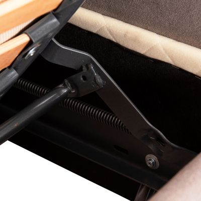 SOFA-BED ILSA HM3284 BEIGE STAINPROOF FABRIC--FOLDING COT BED 160x88x68Hcm.