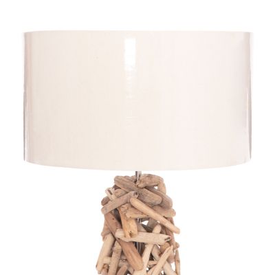 DECORATIVE FLOOR STANDING LAMP ALTAR HM4429 DRIFTWOOD--WHITE PVC CAP Φ45x153Hcm.