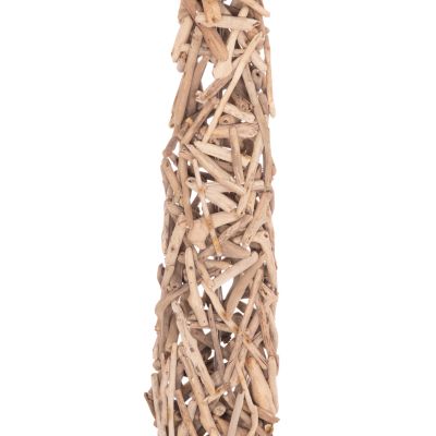 DECORATIVE FLOOR STANDING LAMP ALTAR HM4429 DRIFTWOOD--WHITE PVC CAP Φ45x153Hcm.