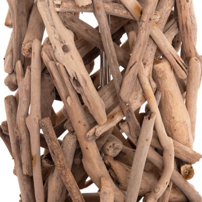 DECORATIVE FLOOR STANDING LAMP ALTAR HM4429 DRIFTWOOD--WHITE PVC CAP Φ45x153Hcm.