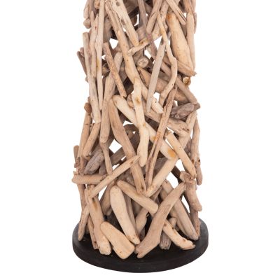 DECORATIVE FLOOR STANDING LAMP ALTAR HM4429 DRIFTWOOD--WHITE PVC CAP Φ45x153Hcm.