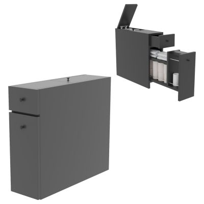 ШКАФ ЗА БАНЯ ВЪГЛЕНО СИВ МЕЛАМИН 19x60x55Hcm.HM9424.01