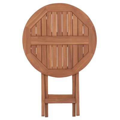 FOLDABLE ROUND TABLE ERIS HM18119 TEAK WOOD--NATURAL COLOR Φ60x75Hcm.