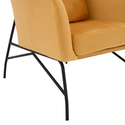 DANIA Фотьойл, Velvet Gold, метален черен крак HM8721.09 67x80x102 см.