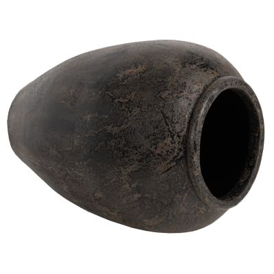 ДЕКОРАТИВНА ПОДОВА ВАЗА SPARTA HM7934 ТЕРАКОТА В ЧЕРЕН ЦВЯТ Φ66x85Hcm.