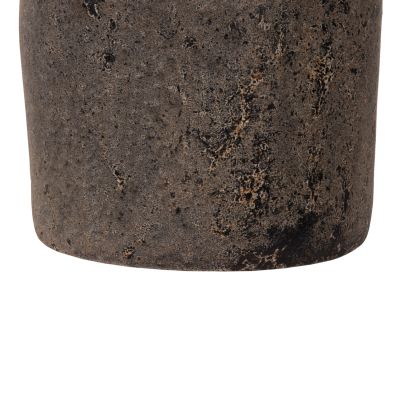DECORATIVE VASE HM4194 TERRACOTTA IN ANTHRACITE COLOR Φ25x30Hcm.