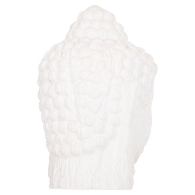 FLOOR DECORATION BUDDHA HEAD HM4385.02 PLASTER IN WHITE 90x90x100Hcm.