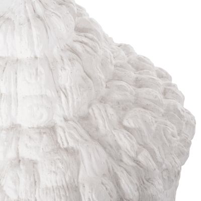 FLOOR DECORATION BUDDHA HEAD HM4385.02 PLASTER IN WHITE 90x90x100Hcm.