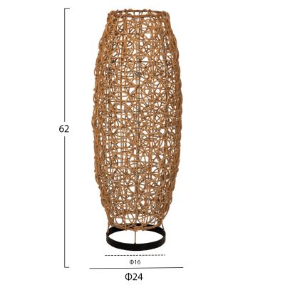 FLOOR STANDING LAMP HM7877 RATTAN IN NATURAL COLOR Φ24x62Hcm.