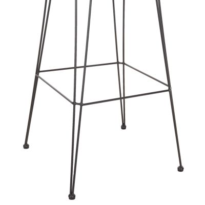 BAR STOOL (HIGH SEAT) ALLEGRA HM5640.11 P.E.RATTAN IN BEIGE-BLACK METAL 54x55x108Hcm.