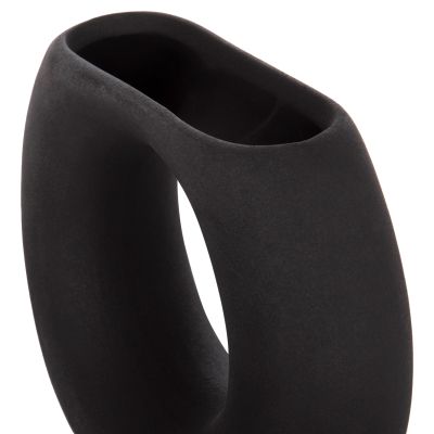 CERAMIC TABLE DECOR ELLIPTO HM4646.02 MATTE BLACK 18x6.5x14Hcm.