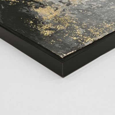 WALL PAINTING SEDIMENT HM4576 BLACK PS FRAME-CANVAS 142x4.5x72Hcm.