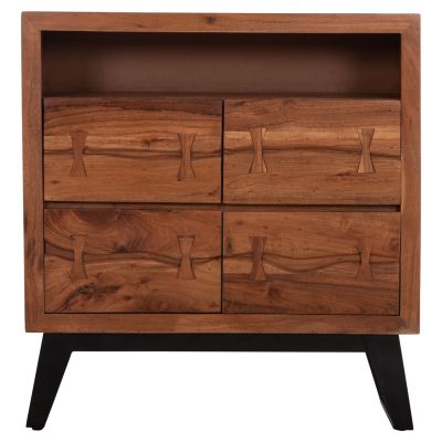 Drawer Fansi 3 Drawer HM8474.11 from solid acacia wood 80Χ35Χ86